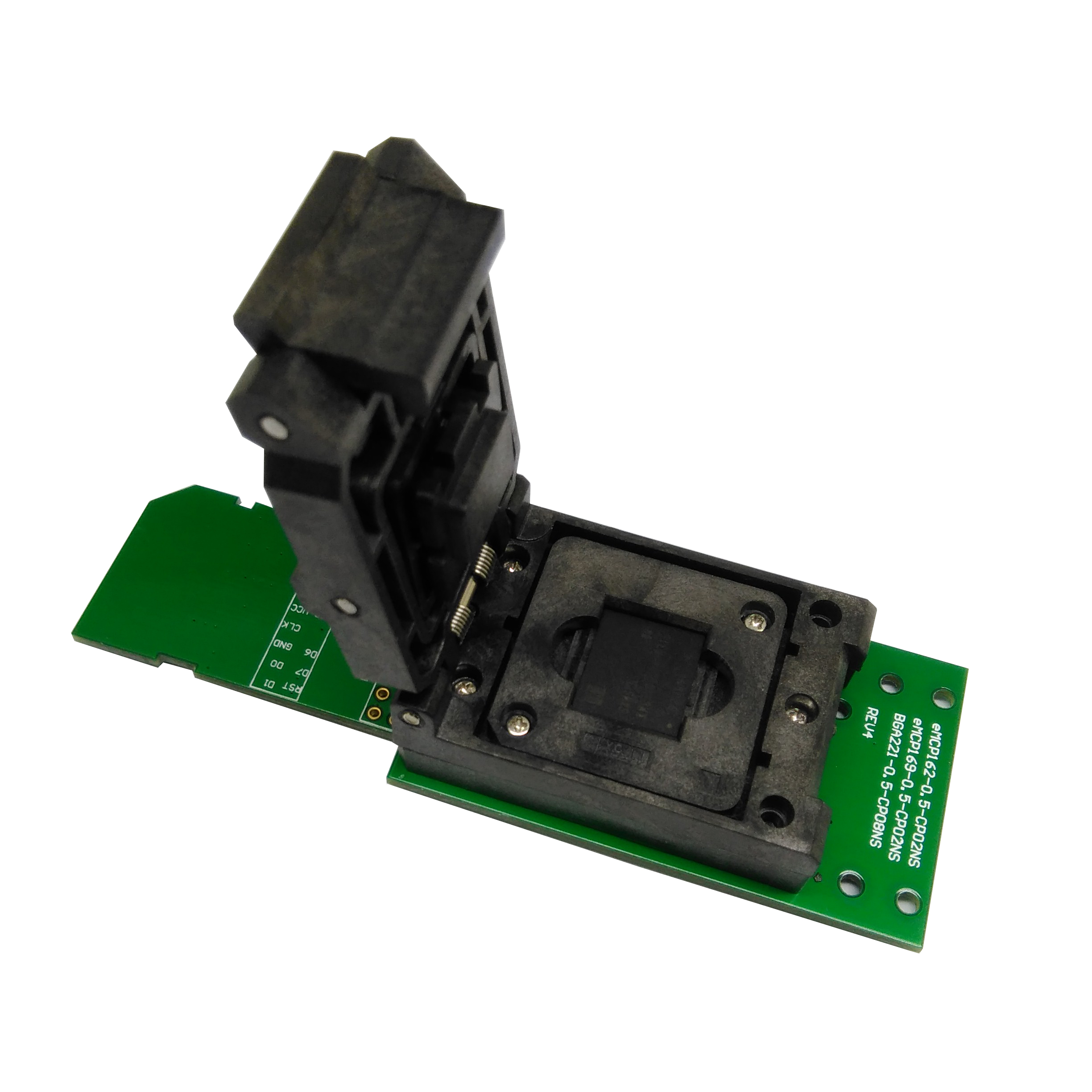 EMCP221翻蓋彈片轉SD芯片測試座