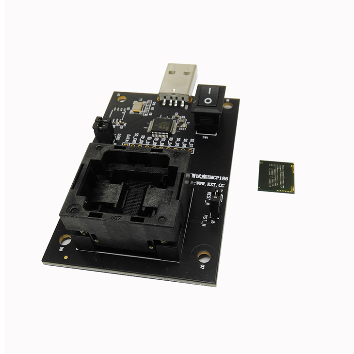 eMCP162/186下壓彈片轉USB接口IC測試座