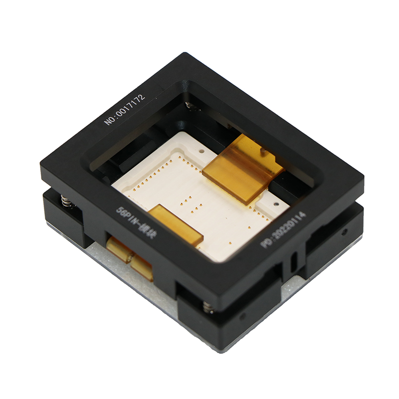 定制56PIN-1.4mm(35.5×18.7)郵票(piào)孔模塊下壓探針測試座