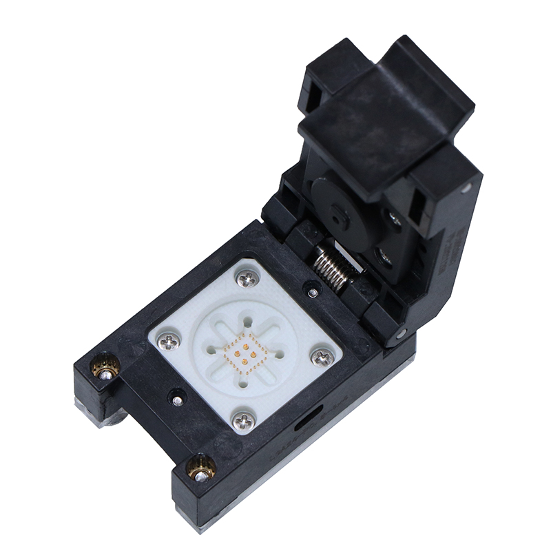 LGA24翻蓋探針老煉夾具老化座測試座socket燒錄編程