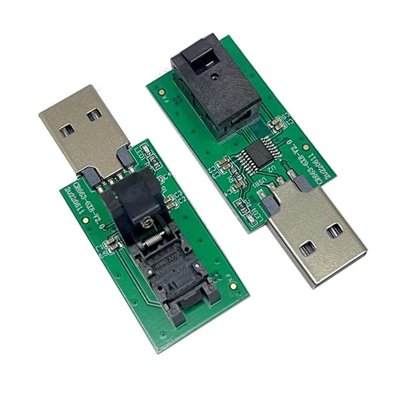 WSON8/WLP8編程燒錄座-DFN8pin-1.27mm-6x8mm轉USB接口測試座