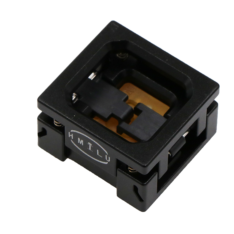 定制DFN8pin-0.5mm-1.2x2.0mm封裝芯片下壓合金頂窗式測試座