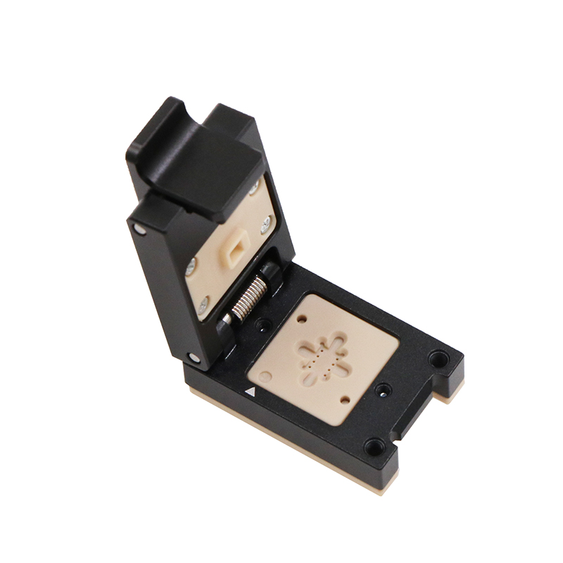 定制LGA8pin-0.93mm-4x3mm合金翻蓋探針芯片測試座